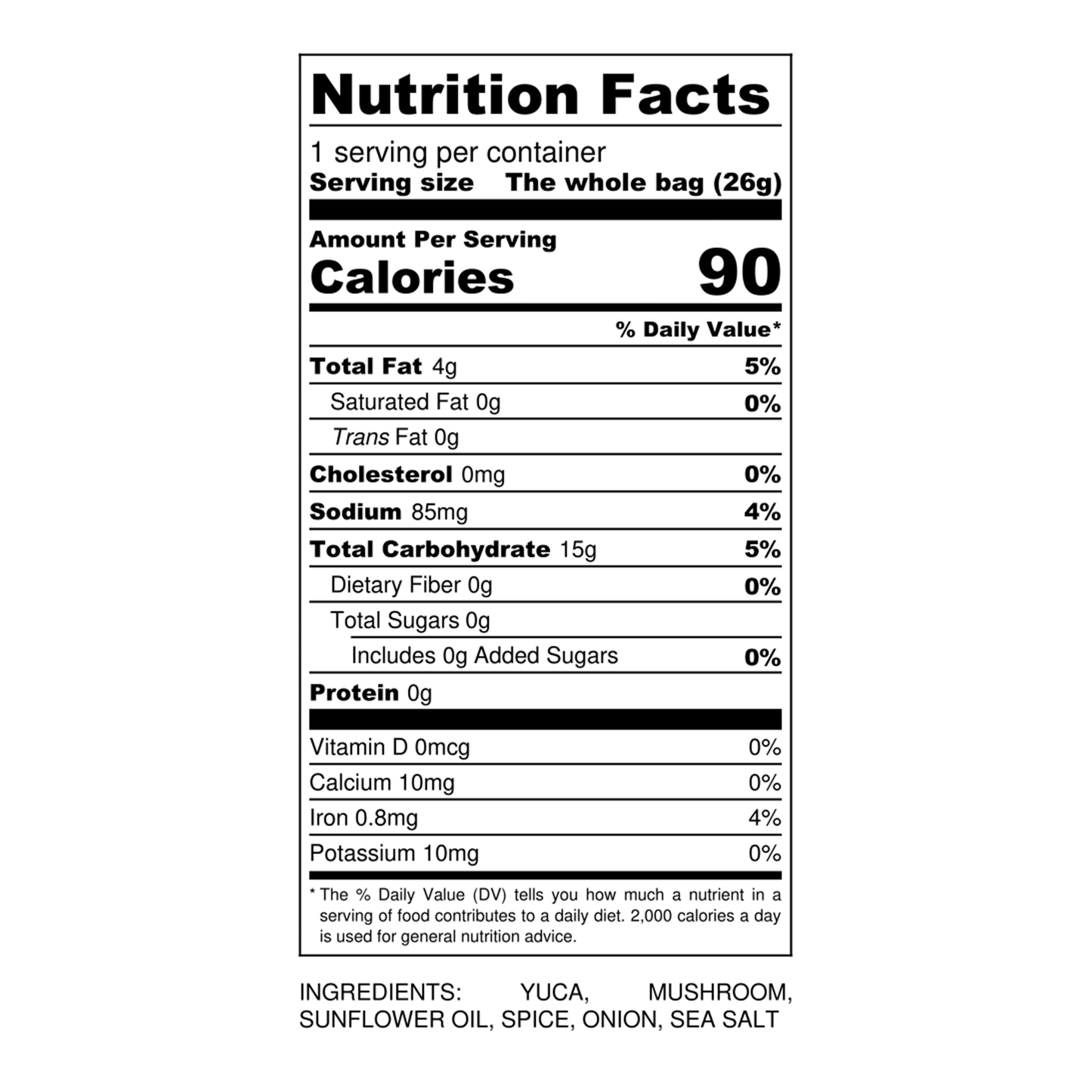 0.9 oz - Snack Size