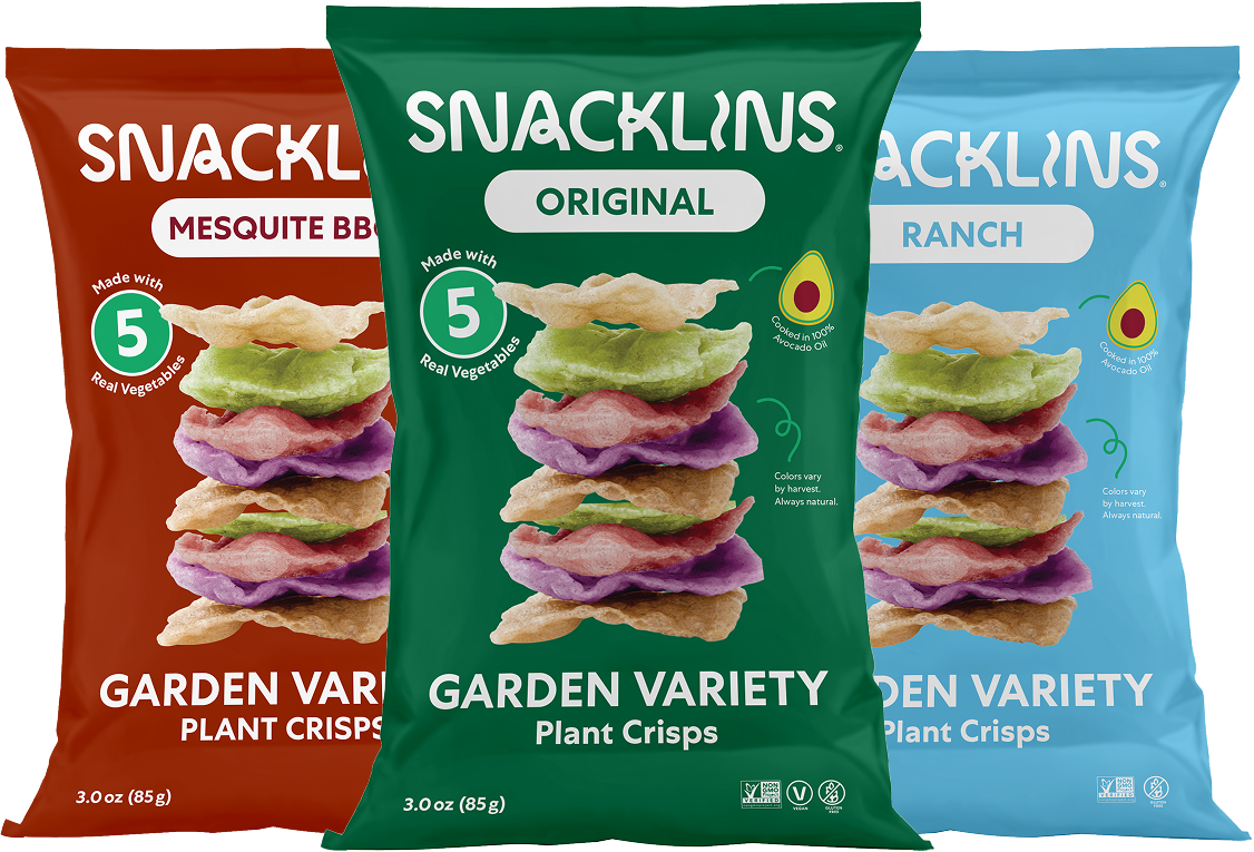 Snacklins Garden Variety Trio: Mesquite BBQ, Original and Ranch