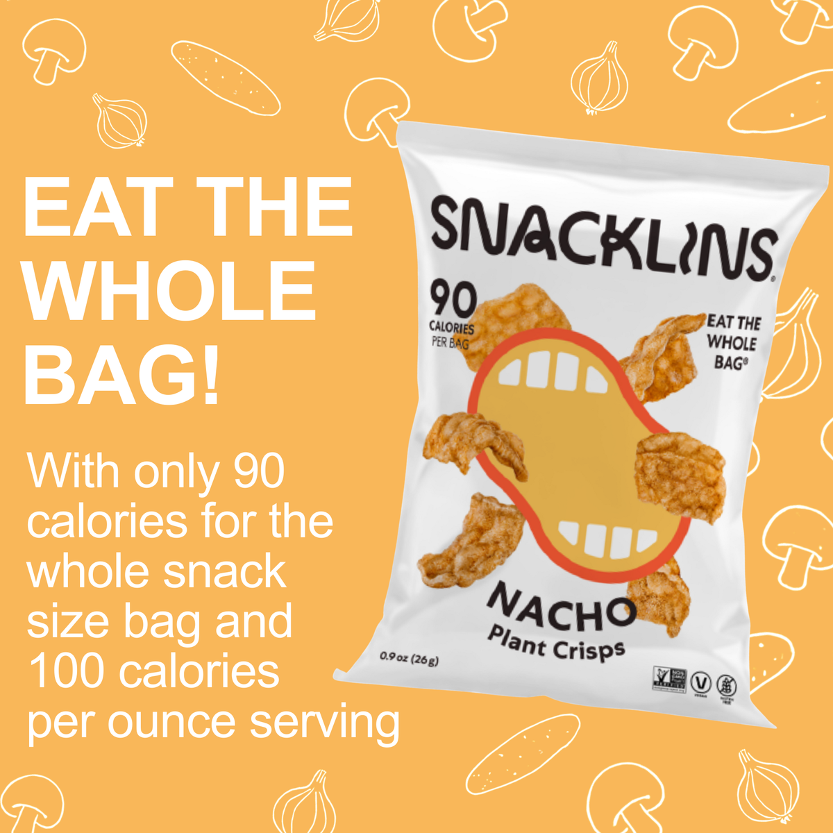 Snacklins Nacho Crisps – Dairy-Free Nacho Flavor, Big Crunch