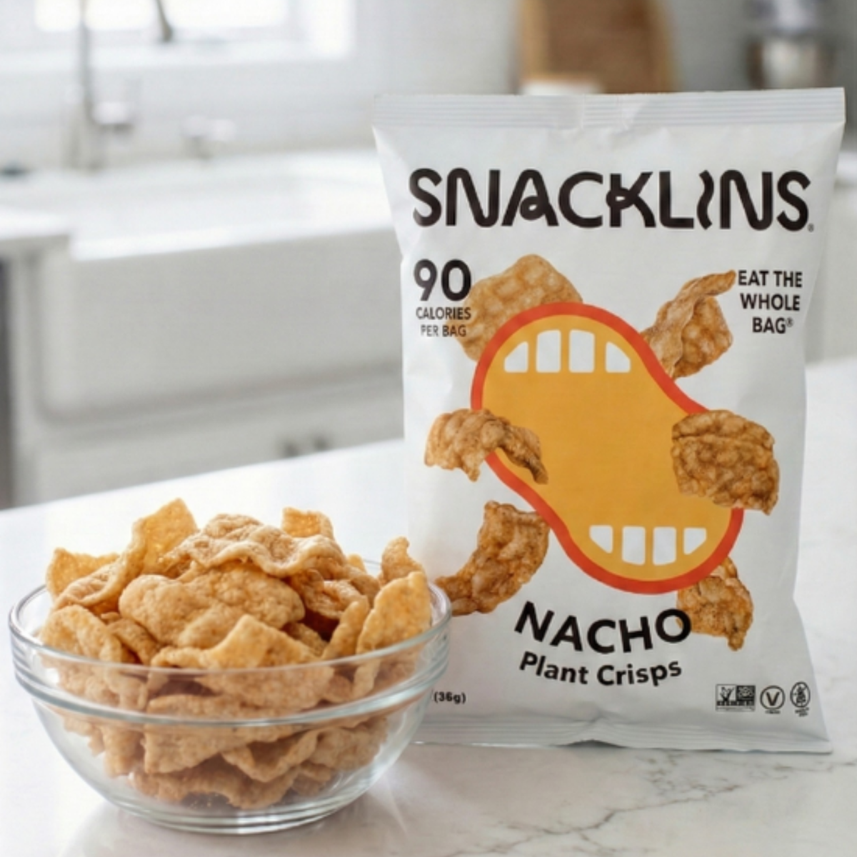 Snacklins Nacho Crisps – Dairy-Free Nacho Flavor, Big Crunch